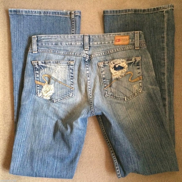 BKE Element Stretch Destroyed Blue Jeans 29 x 33.5 - Picture 6 of 7